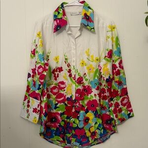 Colorful Floral Button Down Shirt